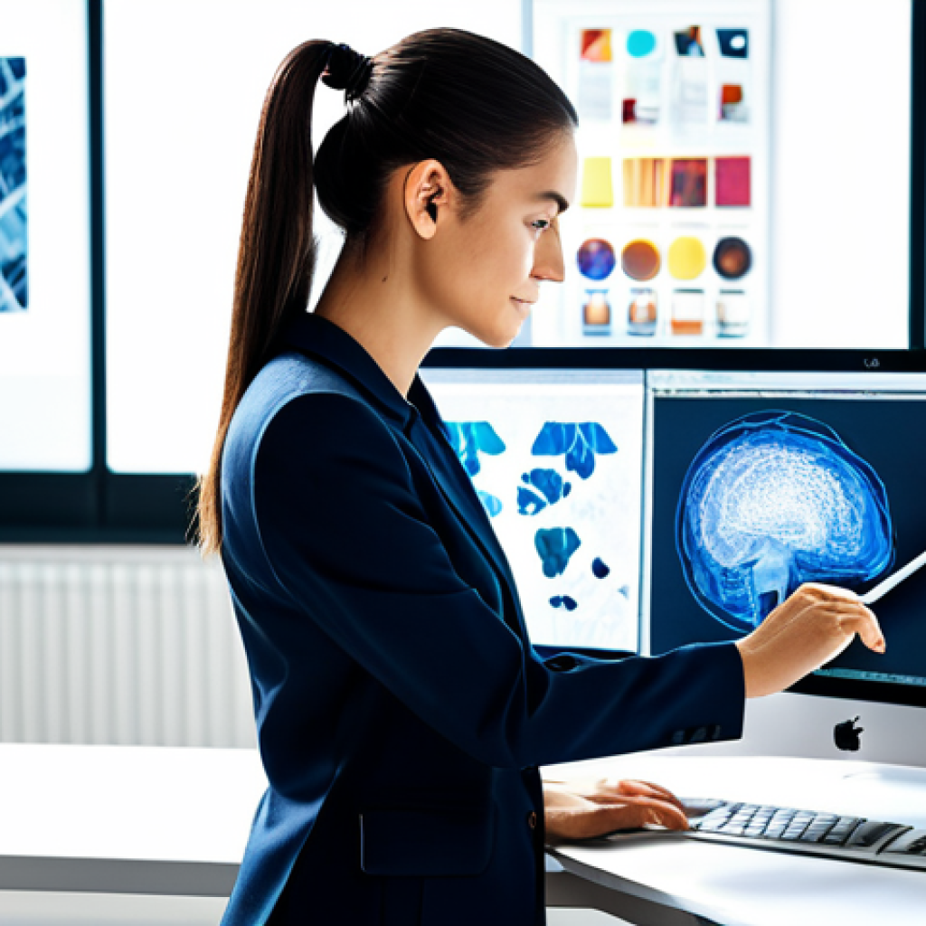 **

"A graphic designer, fully clothed in professional attire, working at a brightly lit computer in a modern studio. The screen displays a mood board of AI-generated images.  Safe for work, appropriate content, perfect anatomy, well-formed hands, natural pose, professional, high quality, modest clothing, professional photography, family-friendly."

**