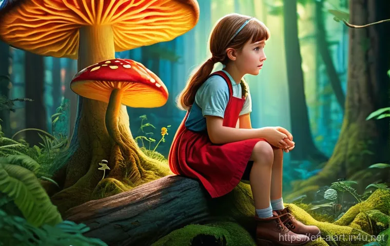 AI 예술과 신경망 아트 - **Prompt 1: Enchanted Forest Discovery**
    "A young girl, approximately 7 years old, with bright, ...