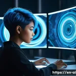 AI 예술가 - **Prompt 1: Futuristic Digital Artist at Work**
    "A young, diverse female artist in her mid-20s, ...